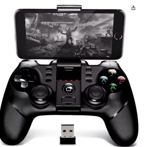 Controle Gamepad Manete PG9076 Com Bluetooth 5.0 e Dongle Wireless 2.4Ghz Compatível Com Para Celular Android