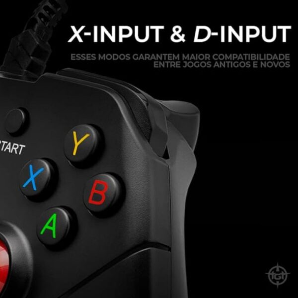 Controle Gamer TGT AC130 com fio | Joystick | USB | Controle compatível com PC, PS3 e Android | TGT-AC130 - Image 4