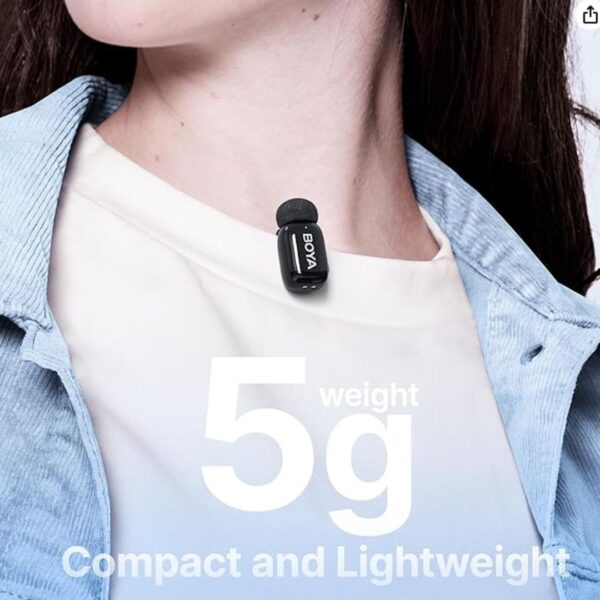 BOYA Mini-15 Microfone sem fio para iPhone com interface de iluminação certificada MFi - Image 2