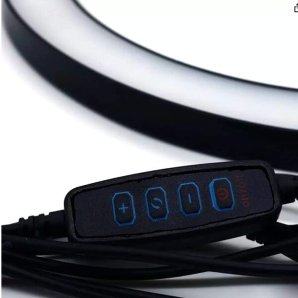 Anel Iluminador LED Flexivel Ring Light Tripe 20cm com Suporte Celular Universal Selfie Youtuber Gravação Fotos Makes - Image 2