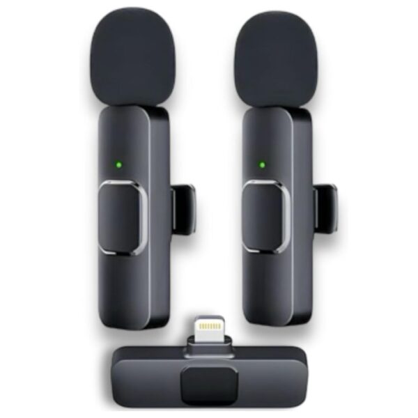 Microfone de Lapela sem fio 2peças para iPhone iPad compativel iphone