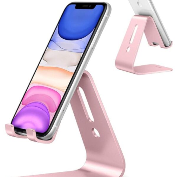 OMOTON Suporte de celular de alumínio atualizado para mesa, base de celular durável C1 com almofadas protetoras